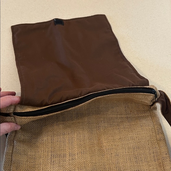 Café de Guatemala Crossbody Messenger Bag Coffee Bean Repurposed Jute Burlap - Picture 7 of 10